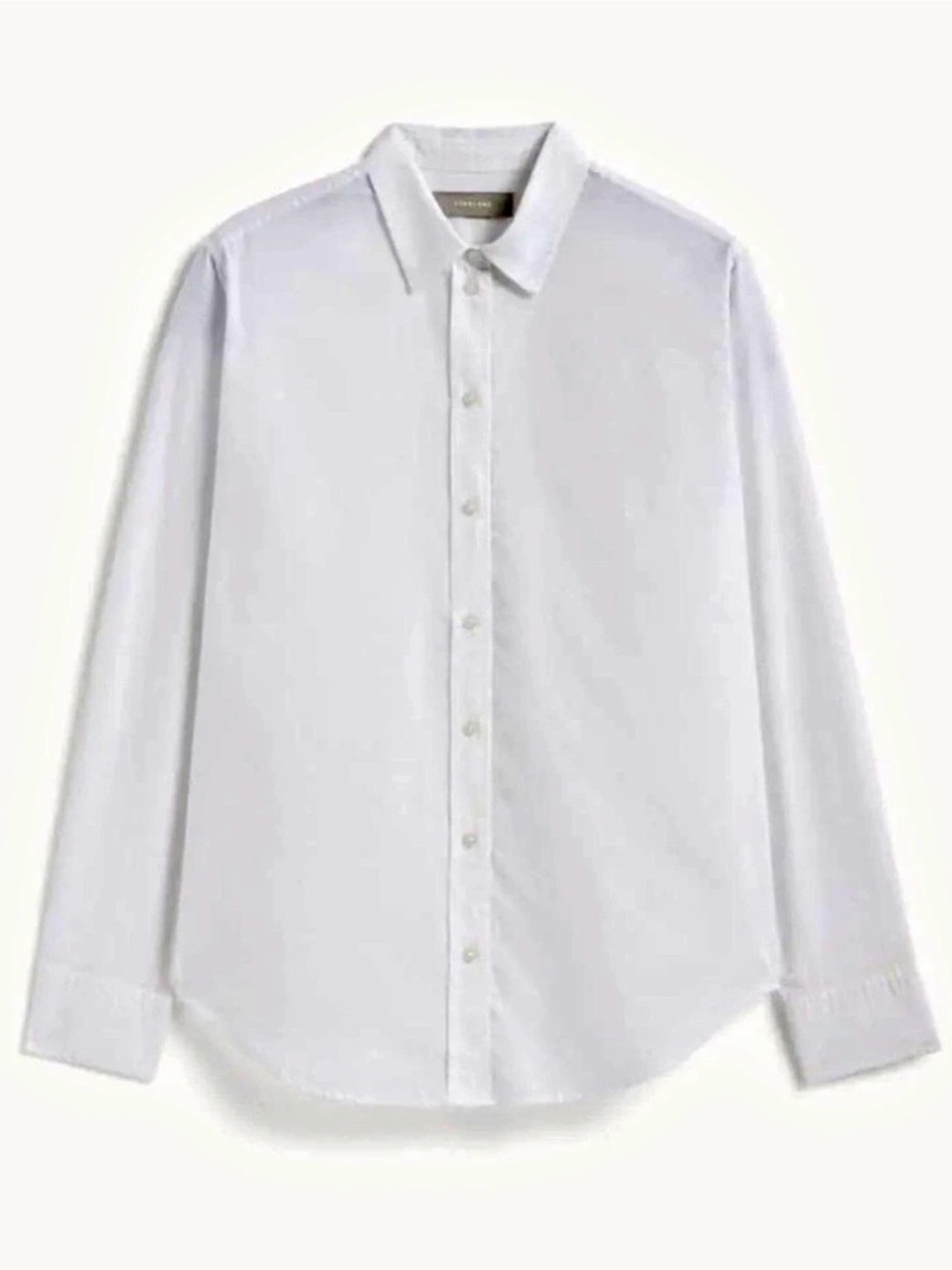 Everlane The Clean Silk Shirt White Button-Down Size 10